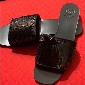 Tory Burch Flats Black glitter 🌸🌸Brand New